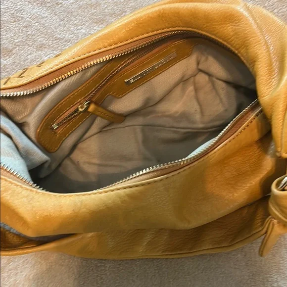 Elliott Lucca Mustard color Hobo Bag with Woven Design - Picture 3 of 9